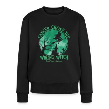 Krebs Hexe Grün Leberkrebs - Frauen Premium Bio Pullover - Schwarz - Vorne - Julia (174cm)