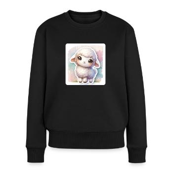 A Sweet Easter Sheep With Fluffy Wool - Women's Premium Organic Jumper - black - Front - Julia (174cm)