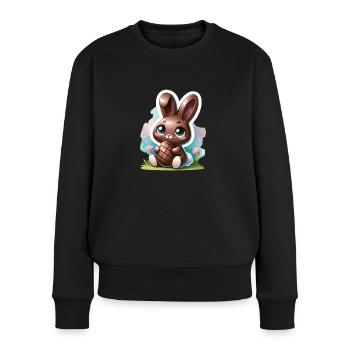 A Chocolate Bunny With an Easter Egg - Women's Premium Organic Jumper - black - Front - Julia (174cm)