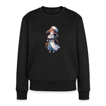 A Doctor Mom Getting Back Home From Work - Women's Premium Organic Jumper - black - Front - Julia (174cm)