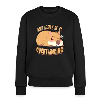 Pondering Capybara - Women's Premium Organic Jumper - black - Front - Julia (174cm)