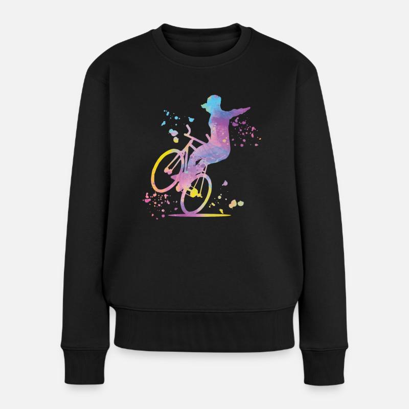 Kunstradfahren Kunstradfahrer - Frauen Premium Bio Pullover - Schwarz