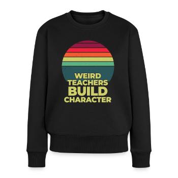 Des enseignants bizarres construisent un enseignant de caractère - Pull Premium bio Femme - noir - Devant - Julia (174cm)