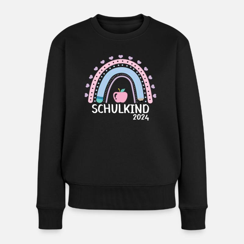 Schulanfang Einschulung Schulkind 2024 - Frauen Premium Bio Pullover - Schwarz