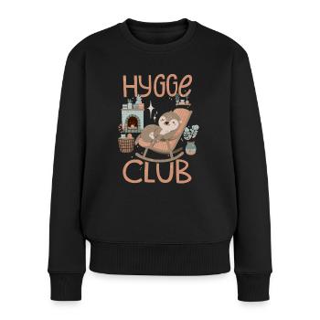 Hygge Club - Pull Premium bio Femme - noir - Devant - Julia (174cm)