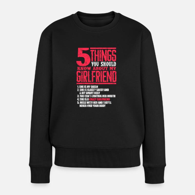 petite amie - Pull Premium bio Femme - noir