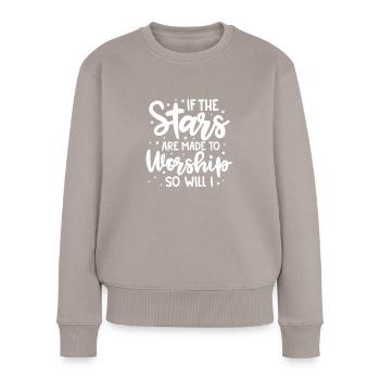 Christian - Pull Premium bio Femme - taupe - Devant - Julia (174cm)