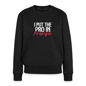 Anesthésie anesthésiste médecin médecin cadeau - Pull Premium bio Femme - noir - Devant - Julia (174cm)