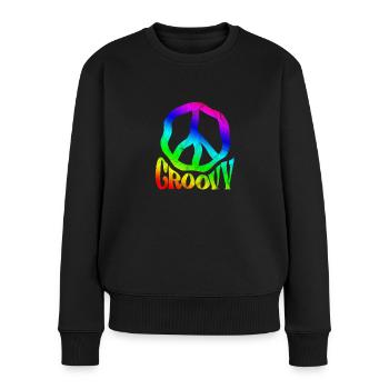 Hippie - Pull Premium bio Femme - noir - Devant - Julia (174cm)