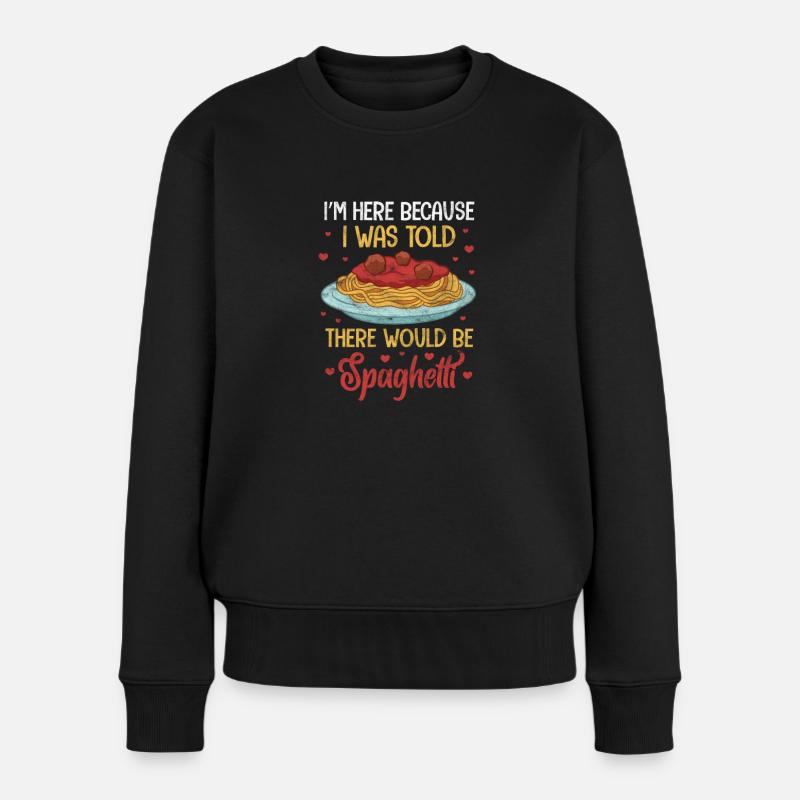 Spaghetti - Frauen Premium Bio Pullover - Schwarz