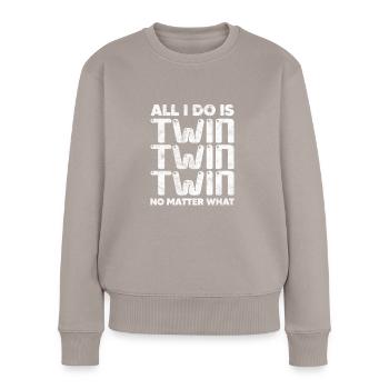 Twins - Women's Premium Organic Jumper - taupe - Front - Julia (174cm)