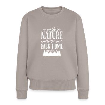 Forest Nature Trees Landscape Outdoor Gift - Women's Premium Organic Jumper - taupe - Front - Julia (174cm)