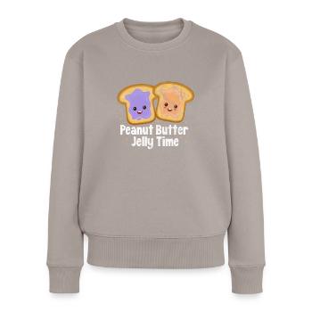 Pâte d’arachide - Pull Premium bio Femme - taupe - Devant - Julia (174cm)