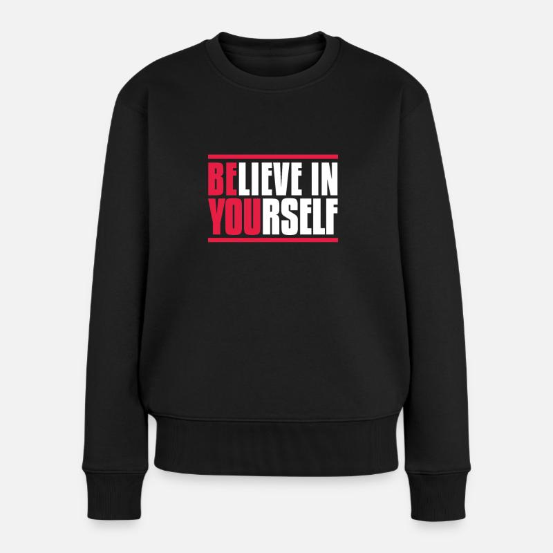 Motivation - Frauen Premium Bio Pullover - Schwarz