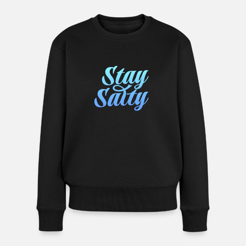 Strand - Frauen Premium Bio Pullover - Schwarz