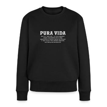 Costa Rica - Frauen Premium Bio Pullover - Schwarz - Vorne - Julia (174cm)