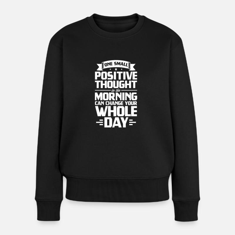 Motivation - Frauen Premium Bio Pullover - Schwarz