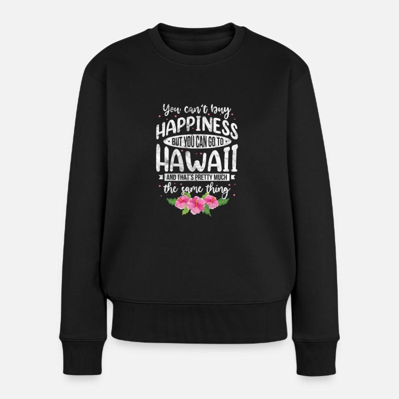 Hawaii Urlaub Aloha Sommer Hawaiian Geschenk - Frauen Premium Bio Pullover - Schwarz
