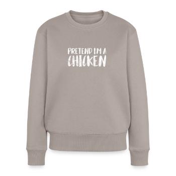 Chicken - Women's Premium Organic Jumper - taupe - Front - Julia (174cm)