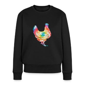 Chicken - Women's Premium Organic Jumper - black - Front - Julia (174cm)