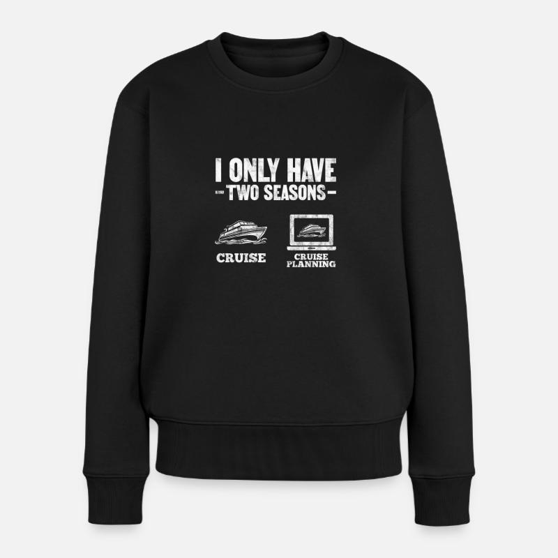 Kreuzfahrt Kreuzfahrtschiff Urlaub Schiff Geschenk - Frauen Premium Bio Pullover - Schwarz