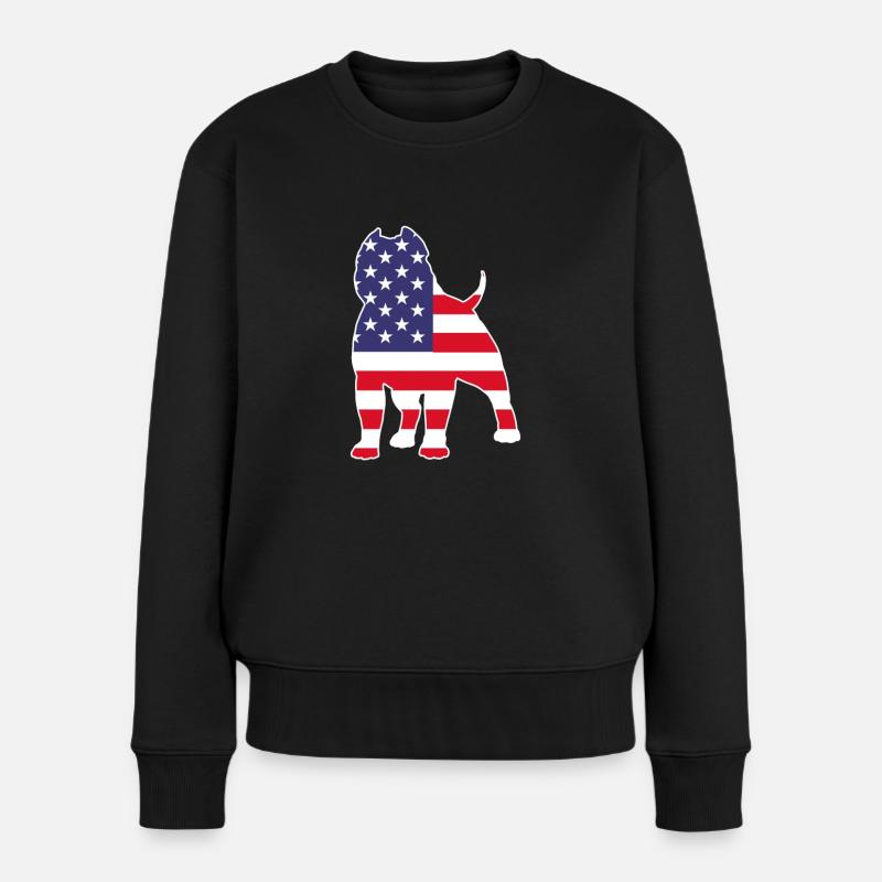 American Bulldog - Frauen Premium Bio Pullover - Schwarz