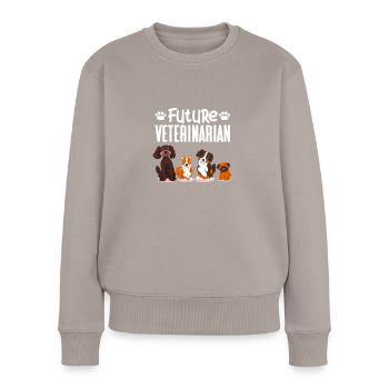 Veterinarian - Women's Premium Organic Jumper - taupe - Front - Julia (174cm)