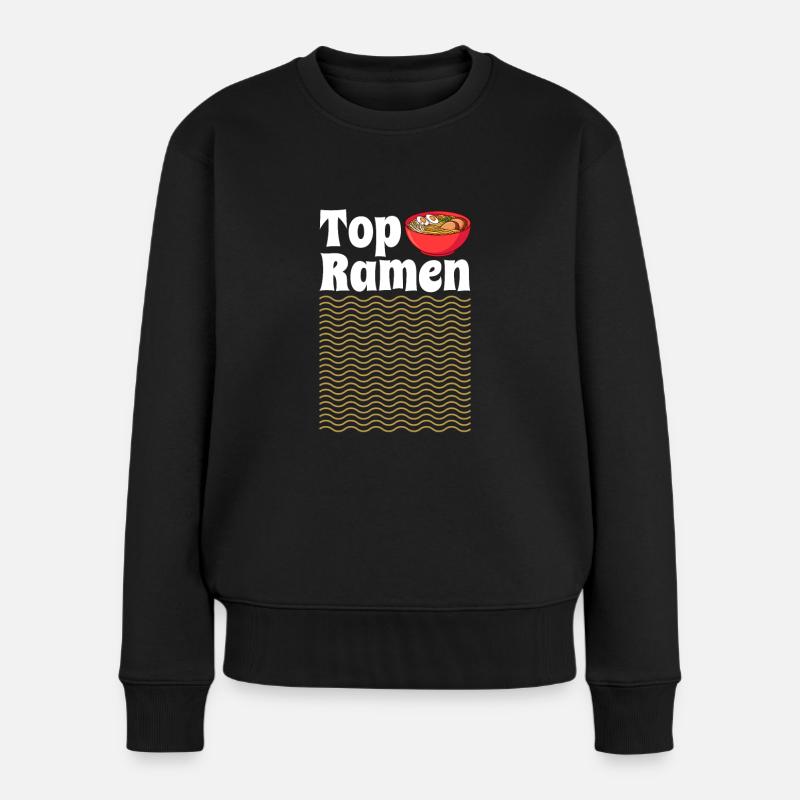 Ramen - Frauen Premium Bio Pullover - Schwarz