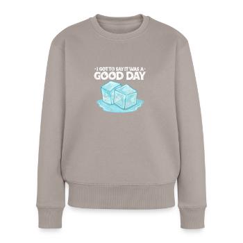 Hip Hop - Women's Premium Organic Jumper - taupe - Front - Julia (174cm)
