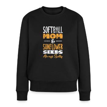 Maman de softball - Pull Premium bio Femme - noir - Devant - Julia (174cm)