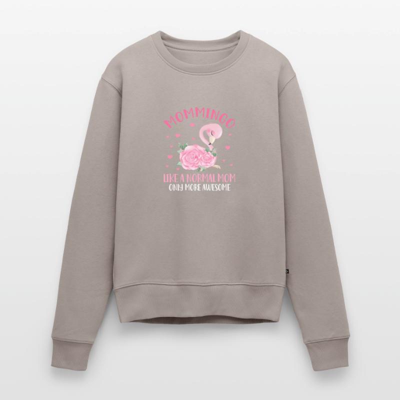 Flamingo Mutter Pink Vogel Muttertag Geschenk Frauen Premium Bio Pullover