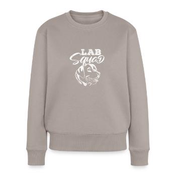 Labrador - Frauen Premium Bio Pullover - Taupe - Vorne - Julia (174cm)