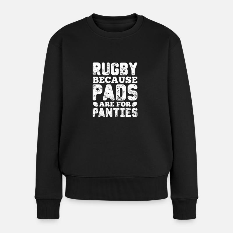 Rugby - Women's Premium Organic Jumper - black
