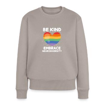 ADHS ADHD Aufmerksamkeit Defizit Geschenk - Frauen Premium Bio Pullover - Taupe - Vorne - Julia (174cm)