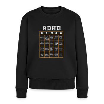 ADHD - Women's Premium Organic Jumper - black - Front - Julia (174cm)