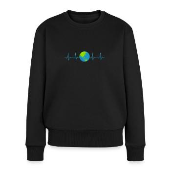 Climate change - Women's Premium Organic Jumper - black - Front - Julia (174cm)