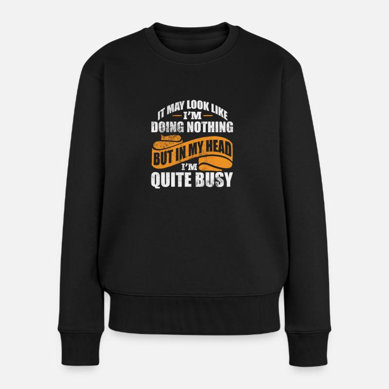 ADHS - Frauen Premium Bio Pullover - Schwarz