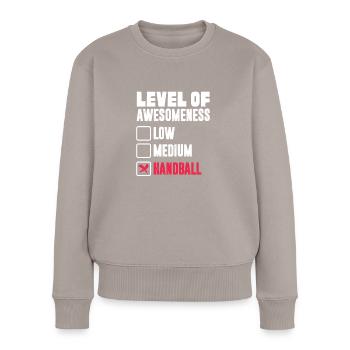 Handball - Women's Premium Organic Jumper - taupe - Front - Julia (174cm)