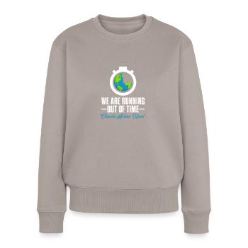 Climate change - Women's Premium Organic Jumper - taupe - Front - Julia (174cm)