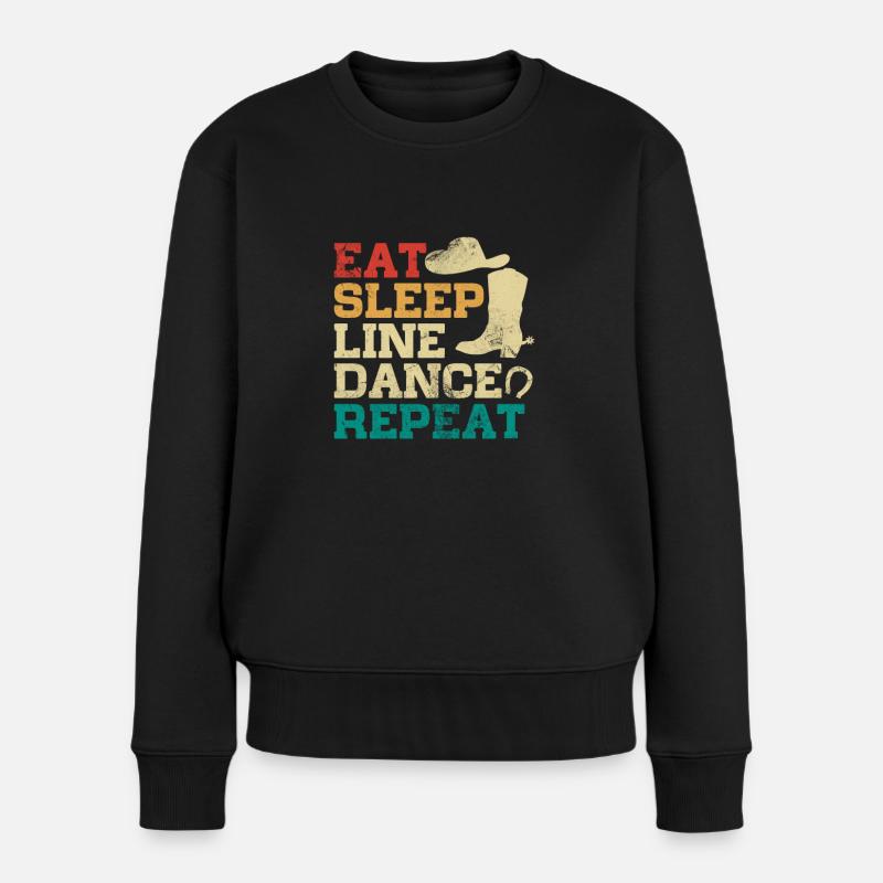 Linedance - Frauen Premium Bio Pullover - Schwarz