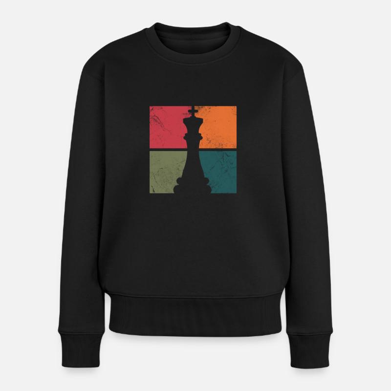 Schach - Frauen Premium Bio Pullover - Schwarz