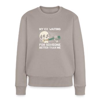 Scheidung - Frauen Premium Bio Pullover - Taupe - Vorne - Julia (174cm)