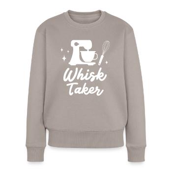 Bäcker Bäckerein Backwaren Backen Geschenk - Frauen Premium Bio Pullover - Taupe - Vorne - Julia (174cm)