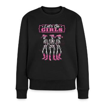 Junggesellin Jungesellinnenabschied Braut - Frauen Premium Bio Pullover - Schwarz - Vorne - Julia (174cm)