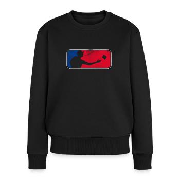 Cornhole - Frauen Premium Bio Pullover - Schwarz - Vorne - Julia (174cm)
