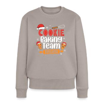 Bäcker Bäckerein Backwaren Backen Geschenk - Frauen Premium Bio Pullover - Taupe - Vorne - Julia (174cm)