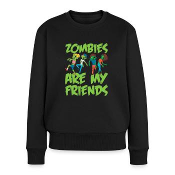 Zombie Zombie-Jäger Zombieapokalypse Geschenk - Frauen Premium Bio Pullover - Schwarz - Vorne - Julia (174cm)