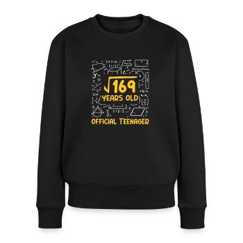 Teenager Teenie Teen Teens Teeny Geschenk - Frauen Premium Bio Pullover - Schwarz - Vorne - Julia (174cm)