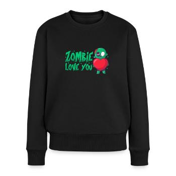 Zombie Zombie-Jäger Zombieapokalypse Geschenk - Frauen Premium Bio Pullover - Schwarz - Vorne - Julia (174cm)