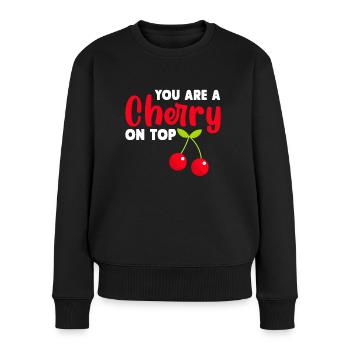 Cherry Cherry Tree Cherry Blossom Fruit Gift - Women's Premium Organic Jumper - black - Front - Julia (174cm)